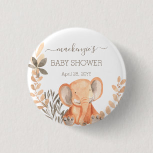 Waterverf Elephant Boho Safari Ronde Button 3,2 Cm