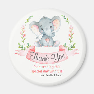 Waterverf Elephant Girl Hartelijk dank Magneet