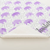 Waterverf Elephant Shibori Primitive Chevron Sherpa Deken (3/4)