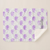 Waterverf Elephant Shibori Primitive Chevron Sherpa Deken (Voorkant (horizontaal))