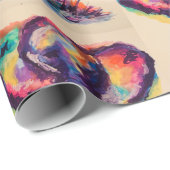 Waterverf Elephant Wrapping Paper Cadeaupapier (Rol Hoek)