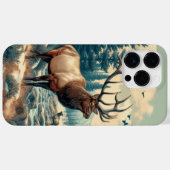 Waterverf  Elk AI Art iPhone / iPad case (Achterkant (horizontaal))