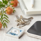 Waterverf Emerly Floral Wedding Sleutelhanger (Zijkant)