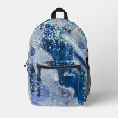 waterverf en faux chunky glitter bedrukte rugzak (Voorkant)