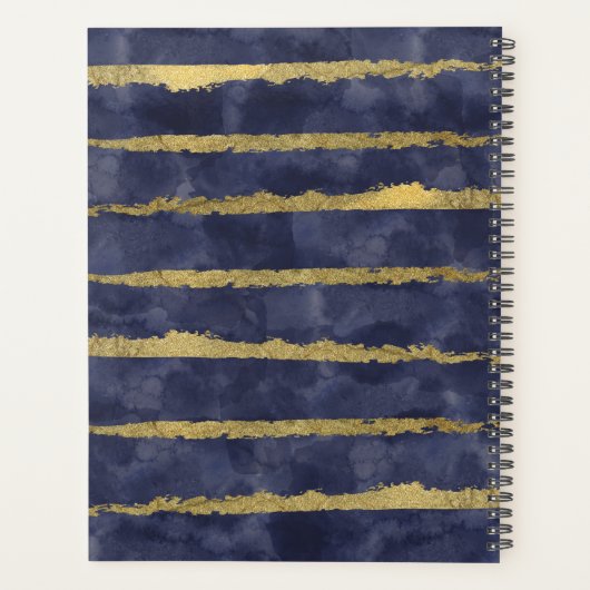 Waterverf en goud gepersonaliseerd planner (Achterkant)