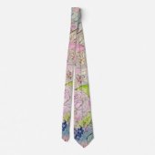 Waterverf- en goudflorale verfontwerpen stropdas (Achterkant)