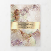 Waterverf- en goudkoortsdrievoudig brochure drieluik kaart (Cover)