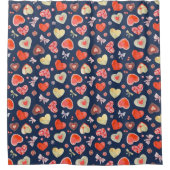 Waterverf en hart douchegordijn (Voorkant)