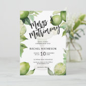 Waterverf- en huwelijkshuwelijks vrijgezellenfeest kaart (Staand voorkant)