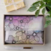 Waterverf en Ink Blooming Artistic Flowers Tissuepapier (Geschenk)