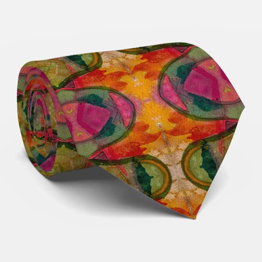 Waterverf en inkt Abstract expressionistisch Stropdas (Opgerold)