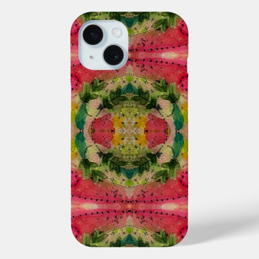 Waterverf en inkt Abstract impressionisme kunst Case-Mate iPhone Case (Achterkant)