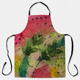 Waterverf en inkt Abstract impressionisme kunst Schort