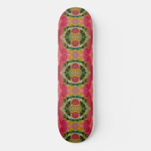 Waterverf en inkt Abstract impressionisme kunst Skateboard (Voorkant)
