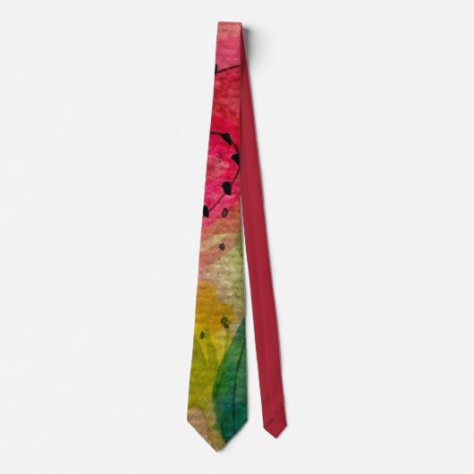 Waterverf en inkt Abstract impressionisme kunst Stropdas (Voorkant)