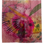 Waterverf en inkt Abstract mooie schilderkunst Douchegordijn (Voorkant)