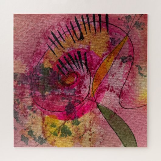 Waterverf en inkt Abstract mooie schilderkunst Legpuzzel (Horizontaal)