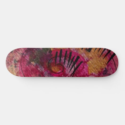 Waterverf en inkt Abstract mooie schilderkunst Skateboard (Horizontaal)