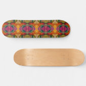 Waterverf en inkt Abstracte expressionistische kun Skateboard (Horizontaal)