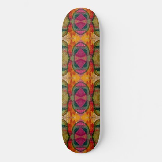 Waterverf en inkt Abstracte expressionistische kun Skateboard (Voorkant)