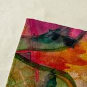 Waterverf en inkt Abstracte expressionistische kun Strandlaken (In situ)