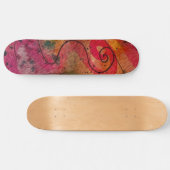 Waterverf en inkt Abstracte  schilderkunst Skateboard (Horizontaal)