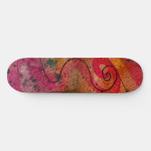 Waterverf en inkt Abstracte  schilderkunst Skateboard (Horizontaal)