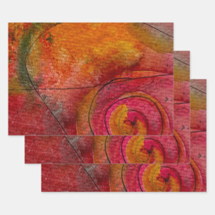 Waterverf en inkt Patroonkunst Abstract Inpakpapier Vel