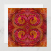 Waterverf en inkt Patroonkunst Abstract Notitiekaartje (Voorkant / Achterkant)