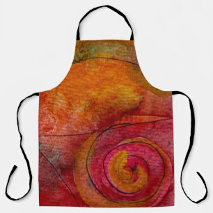 Waterverf en inkt Pretty patroon kunst abstract Schort