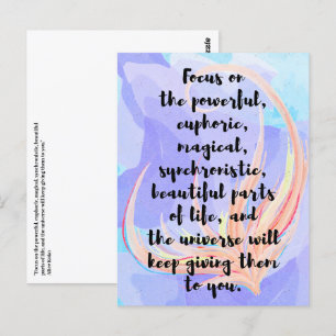 Waterverf en kalligrafie Wet van de attractie Quot Briefkaart