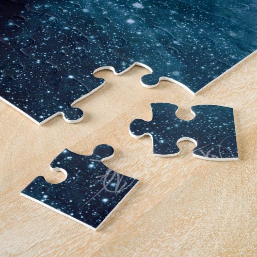 Waterverf en nebula abstract ontwerp legpuzzel (Zijkant)
