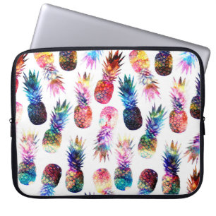 Waterverf en Nebula Ananassen Illustratie Laptop Sleeve