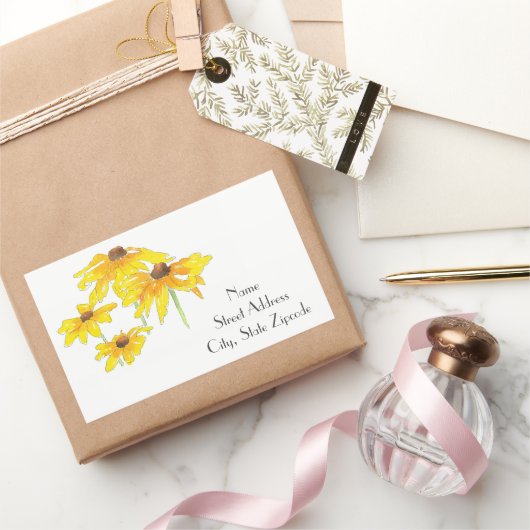 'Waterverf en pen Black Eyed Susan' labels (Geschenken)