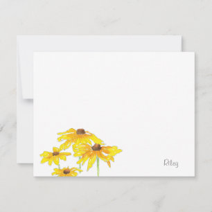 Waterverf en Pen Black Eyed Susan Notitiekaartje