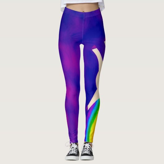 Waterverf- en radiogolven leggings (Voorkant)