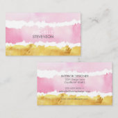 Waterverf en Visitekaartjes voor interieurontwerp  (Voorkant / Achterkant)