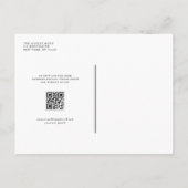 Waterverf Engels Manor QR Code Huwelijk Uitnodiging Briefkaart (Achterkant)
