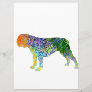 Waterverf Engelse Bulldog Art Waterverf Lover Menu