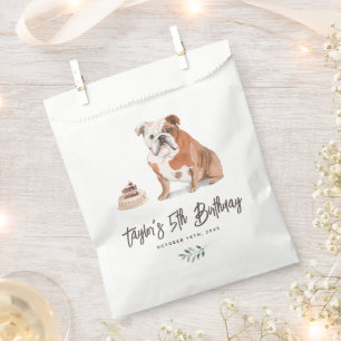 Waterverf Engelse Bulldog Verjaardag Bedankt Bedankzakje
