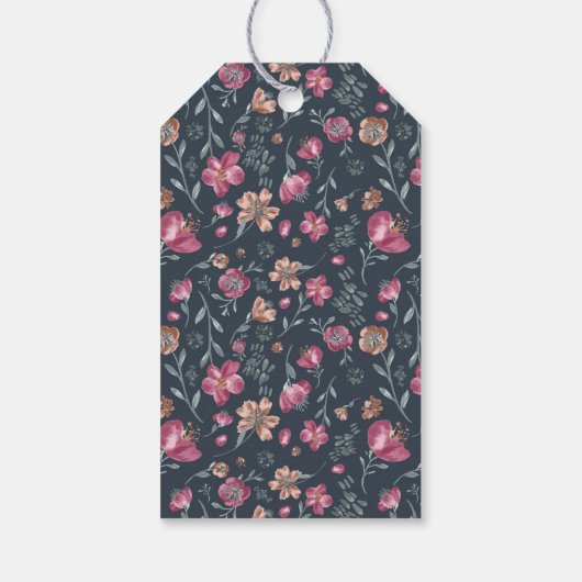 Waterverf Engelse Bulldog Verjaardag Bedankt Cadeaulabel (Achterkant)