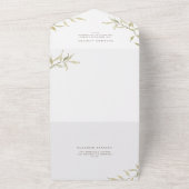 Waterverf Engelse Manor Wedding All In One Uitnodiging (Buitenkant)