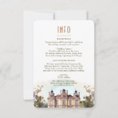 Waterverf Engelse Manor Wedding Info/Details Kaart (Voorkant)