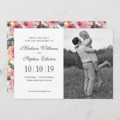 Waterverf | Engelse Rozen - Save the Date (Voorkant / Achterkant)