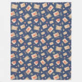 Waterverf Enveloppen en hart Fleece Deken (Voorkant)