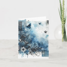 Waterverf Ephemera Blank Notitiekaartje