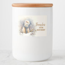 Waterverf Ermine met een sjaal - Verjaardag