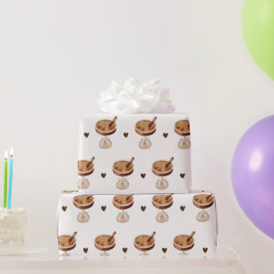 Waterverf Espresso Martini met een Strik Coffee Cadeaupapier