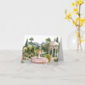 Waterverf esthetische groene tuin elegant kaart (Gele Bloem)