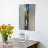 Waterverf etherisch abstract goudblauw zand folie afdrukken (Laag (Keuken))